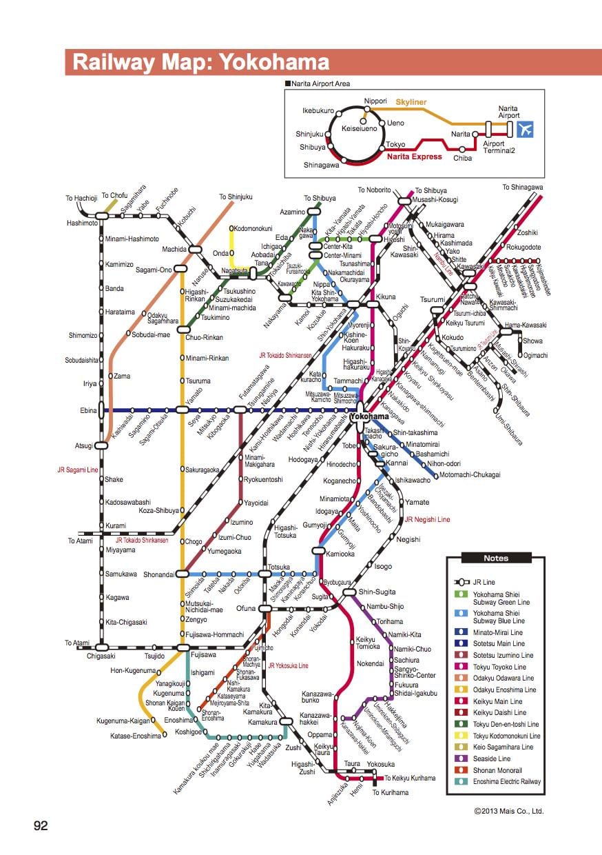 shin Yokohama station de carte