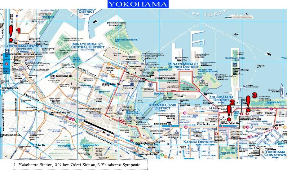 Yokohama carte de marcher