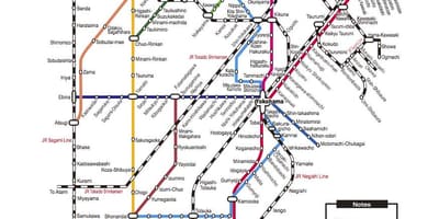 Yokohama carte ferroviaire