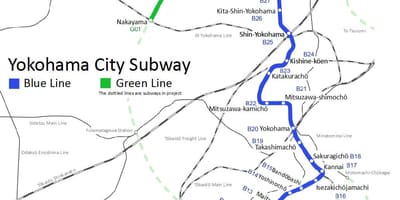 Yokohama plan du métro