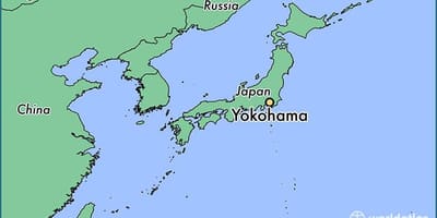 La carte de Yokohama sur